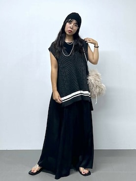 「saloon（サルーン）のアイテム（トップス）」を使った、SALOON STAFFさん（レディース・150cm）の夏コーディネート