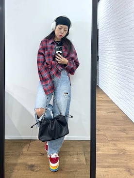 「saloon（サルーン）のアイテム（トップス）」を使った、SALOON STAFFさん（レディース・150cm）の秋コーディネート