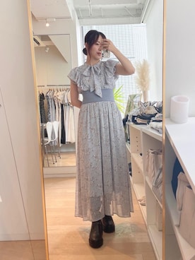 「ボウタイ」｜「アイテム（ワンピース/ドレス）」を使った、moyuさん（レディース・150cm）の春コーディネート