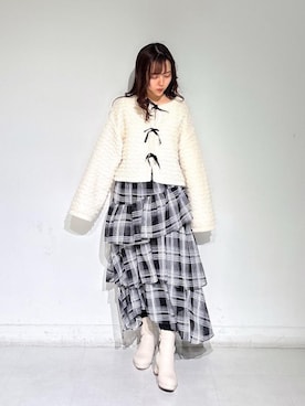「ストレッチブーツ」｜moyuさん（レディース・150cm）の冬コーディネート
