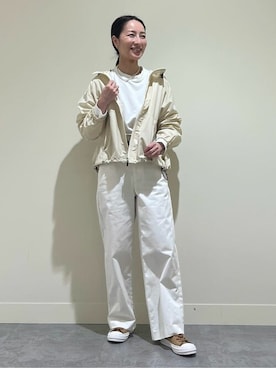 「アイテム（チノパンツ）」を使った、ayaさん（レディース・156cm）の冬コーディネート