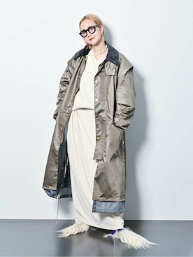 「TANAKA（タナカ）のアイテム（その他アウター）」を使った、SAKURAKOさん（レディース・165cm）の秋コーディネート