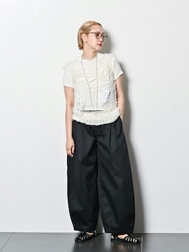 「Dickies（ディッキーズ）のアイテム」を使った、SAKURAKOさん（レディース・165cm）の夏コーディネート