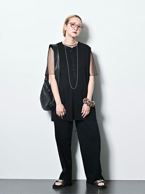 tシャツ HENRY NECK THERMAL TOP：カットソー レディース HENRY NECK THERMAL LONG T-SHIRT /ヘンリーネックサーマルロンT