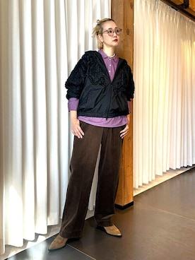 「TAAKK（ターク）のアイテム」を使った、SAKURAKOさん（レディース・165cm）の秋コーディネート