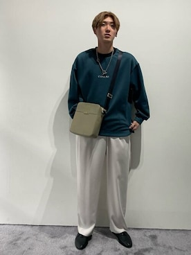「CULLNI（クルニ）のアイテム（スウェット）」を使った、STUDIOUS MENSさん（メンズ・171cm）の春コーディネート