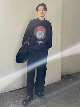 「SHAREEF（シャリーフ）のアイテム」を使った、STUDIOUS MENSさん（メンズ・183cm）の春コーディネート