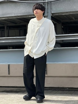 「SHAREEF（シャリーフ）のアイテム」を使った、STUDIOUS MENSさん（メンズ・165cm）の春コーディネート