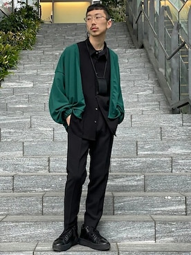 「SHAREEF（シャリーフ）のアイテム」を使った、STUDIOUS MENSさん（メンズ・173cm）の春コーディネート