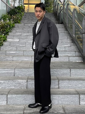 「PADRONE（パドローネ）のアイテム」を使った、STUDIOUS MENSさん（メンズ・158cm）の春コーディネート