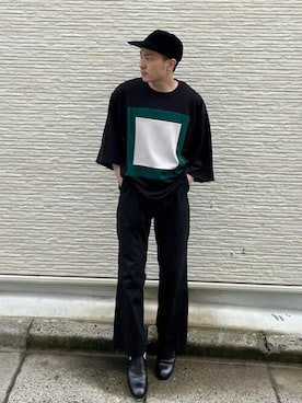 「SHAREEF（シャリーフ）のアイテム」を使った、STUDIOUS MENSさん（メンズ・158cm）の春コーディネート