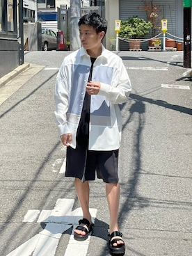 「SHAREEF（シャリーフ）のアイテム」を使った、STUDIOUS MENSさん（メンズ・158cm）の春コーディネート