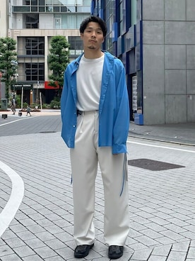 「SHAREEF（シャリーフ）のアイテム」を使った、STUDIOUS MENSさん（メンズ・170cm）の春コーディネート