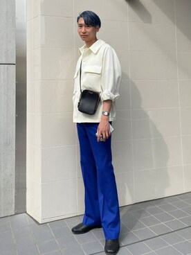 「LiNoH（リノー）のアイテム（パンツ）」を使った、STUDIOUS MENSさん（メンズ・181cm）の夏コーディネート