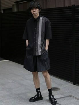 「SHAREEF（シャリーフ）のアイテム」を使った、STUDIOUS MENSさん（メンズ・180cm）の夏コーディネート