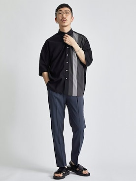 「SHAREEF（シャリーフ）のアイテム」を使った、STUDIOUS MENSさん（メンズ・171cm）の夏コーディネート