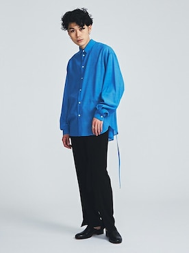「LiNoH（リノー）のアイテム（トップス）」を使った、STUDIOUS MENSさん（メンズ・173cm）の夏コーディネート