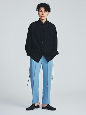「LiNoH（リノー）のアイテム（トップス）」を使った、STUDIOUS MENSさん（メンズ・173cm）の夏コーディネート