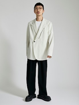 「LiNoH（リノー）のアイテム（サンダル）」を使った、STUDIOUS MENSさん（メンズ・173cm）の夏コーディネート