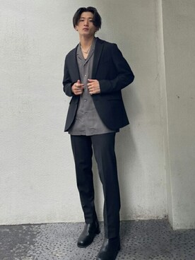 「LiNoH（リノー）のアイテム（ブーツ）」を使った、STUDIOUS MENSさん（メンズ・170cm）の夏コーディネート