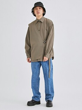 「LiNoH（リノー）のアイテム（ブーツ）」を使った、STUDIOUS MENSさん（メンズ・170cm）の秋コーディネート