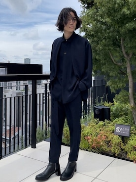 「CULLNI（クルニ）のアイテム（パンツ）」を使った、STUDIOUS MENSさん（メンズ・173cm）の秋コーディネート