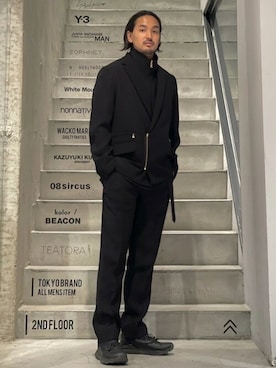 「CULLNI（クルニ）のアイテム（ジャケット/アウター）」を使った、STUDIOUS MENSさん（メンズ・170cm）の秋コーディネート