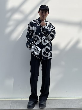 「LiNoH（リノー）のアイテム（サンダル）」を使った、STUDIOUS MENSさん（メンズ・158cm）の秋コーディネート