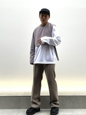 「LiNoH（リノー）のアイテム（その他シューズ）」を使った、STUDIOUS MENSさん（メンズ・158cm）の秋コーディネート