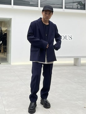「CULLNI（クルニ）のアイテム（ジャケット/アウター）」を使った、STUDIOUS MENSさん（メンズ・158cm）の秋コーディネート