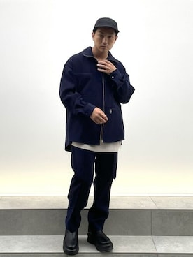 「LiNoH（リノー）のアイテム（ブーツ）」を使った、STUDIOUS MENSさん（メンズ・158cm）の秋コーディネート