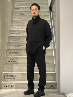 「CULLNI（クルニ）のアイテム（パンツ）」を使った、STUDIOUS MENSさん（メンズ・172cm）の秋コーディネート