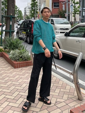 「SHAREEF（シャリーフ）のアイテム」を使った、STUDIOUS MENSさん（メンズ・181cm）の秋コーディネート