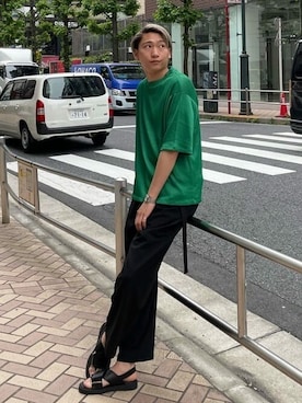 「SHAREEF（シャリーフ）のアイテム」を使った、STUDIOUS MENSさん（メンズ・181cm）の秋コーディネート