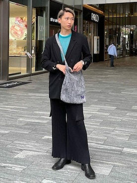 「STUDIOUS（ステュディオス）のアイテム（ジャケット/アウター）」を使った、STUDIOUS MENSさん（メンズ・181cm）の秋コーディネート
