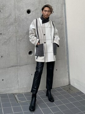 「CULLNI（クルニ）のアイテム（パンツ）」を使った、STUDIOUS MENSさん（メンズ・181cm）の秋コーディネート