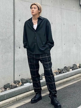 「CULLNI（クルニ）のアイテム（パンツ）」を使った、STUDIOUS MENSさん（メンズ・170cm）の秋コーディネート