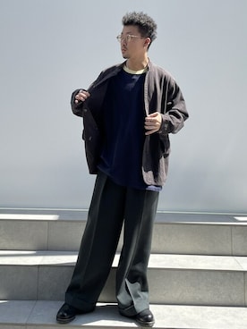 「markaware（マーカウェア）のアイテム（その他アウター）」を使った、STUDIOUS MENSさん（メンズ・168cm）の秋コーディネート