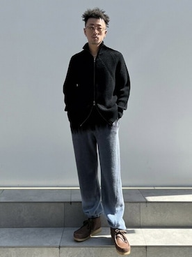 「NOMA t.d.（ノーマティーディー）のアイテム（パンツ）」を使った、STUDIOUS MENSさん（メンズ・168cm）の秋コーディネート