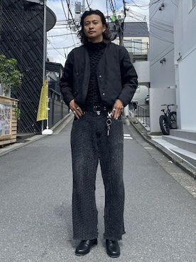 「LiNoH（リノー）のアイテム（その他シューズ）」を使った、STUDIOUS MENSさん（メンズ・179cm）の秋コーディネート