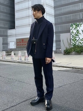 「CULLNI（クルニ）のアイテム（ジャケット/アウター）」を使った、STUDIOUS MENSさん（メンズ・170cm）の秋コーディネート