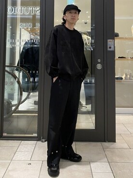「SHAREEF（シャリーフ）のアイテム」を使った、STUDIOUS MENSさん（メンズ・177cm）の秋コーディネート