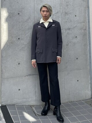LiNoH（リノー）の「【LiNoH】撥水WOOL STRAIGHT PANTS/ウール 