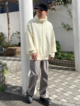 「LiNoH（リノー）のアイテム」を使った、STUDIOUS MENSさん（メンズ・158cm）の秋コーディネート