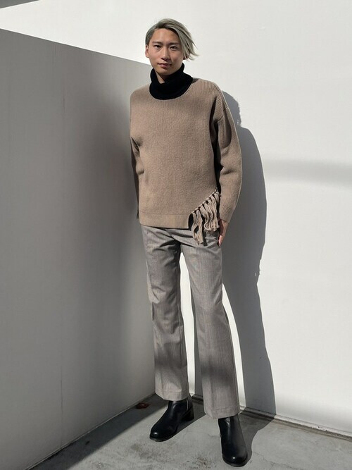 LiNoH（リノー） パンツ 「LiNoH」撥水WOOL STRAIGHT PANTS/ウール 