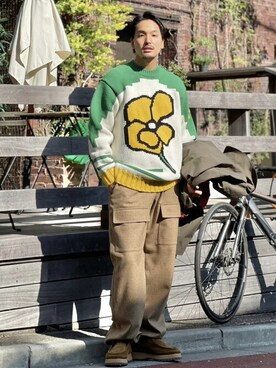 「KENZO（ケンゾー）のアイテム（その他アウター）」を使った、STUDIOUS MENSさん（メンズ・170cm）の秋コーディネート