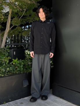 「N.HOOLYWOOD（N.ハリウッド）のアイテム（トップス）」を使った、STUDIOUS MENSさん（メンズ・173cm）の秋コーディネート