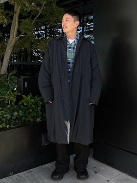「N.HOOLYWOOD（N.ハリウッド）のアイテム（その他アウター）」を使った、STUDIOUS MENSさん（メンズ・158cm）の秋コーディネート