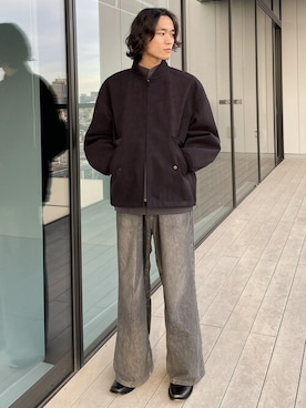 「THE RERACS（ザ・リラクス）のアイテム（その他アウター）」を使った、STUDIOUS MENSさん（メンズ・173cm）の冬コーディネート