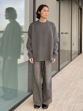 「N.HOOLYWOOD（N.ハリウッド）のアイテム（トップス）」を使った、STUDIOUS MENSさん（メンズ・173cm）の冬コーディネート